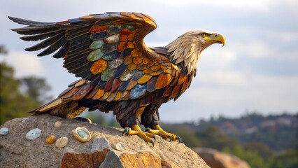 Canvas Print - golden eagle in the zoo