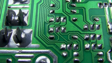 Wall Mural - Electronic printed circuit board close-up