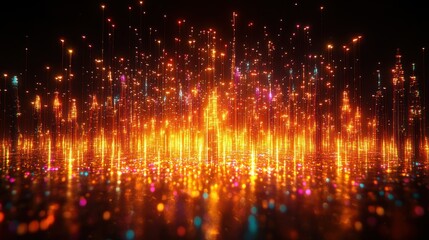 Poster - Vibrant sparks of light create a dynamic visual display.