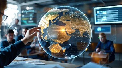 Poster - Virtual globe visualization enhances modern business analytics in a collaborative setting