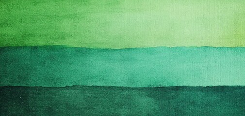 Poster - An abstract watercolor painting featuring various shades of green and blue hues.