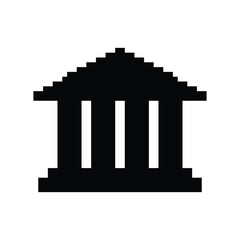 Poster - pixel bank icon vector pixel art money sign for 8 bit game