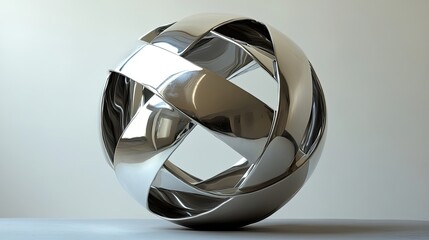 Poster - Polished Metal Sphere Abstract Sculpture Design
