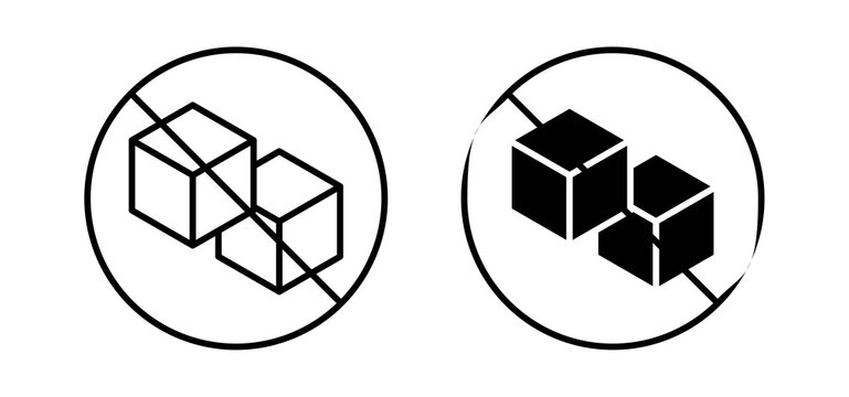Sugar free icons in black and white colors