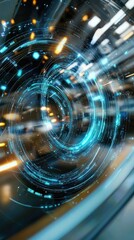 Poster - Futuristic technology design urban environment digital art motion graphics dynamic perspective modern concepts for innovation
