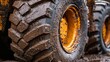 © NurSya - Close-Up of Muddy Construction Machinery Tire