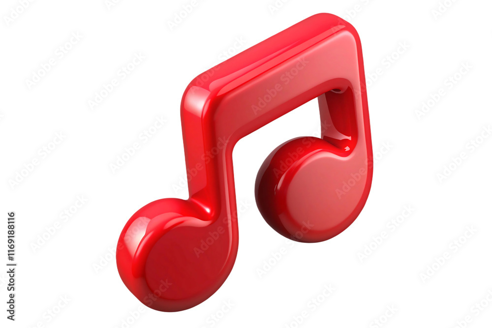 3d music note on Transparent Background Stock Photo | Adobe Stock