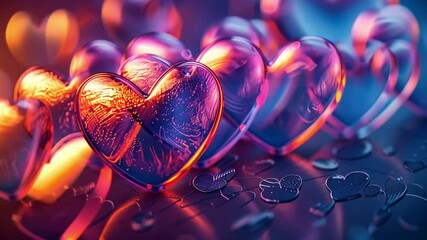Fototapete - This Vibrant heart decor creates a cozy, romantic ambiance for relaxation and sleep.