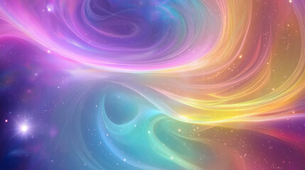 Aufkleber - Colorful nebula cloud rotating in the universe with bright stars