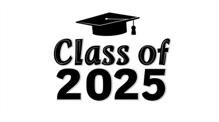 Poster - Class of 2025 celebrating graduation with mortarboard symbol