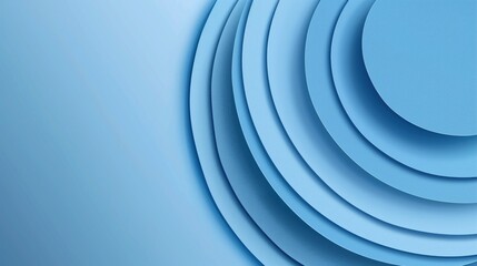 Poster - paper layer circle blue abstract background. curves and lines use for banner, cover, poster, wallpap