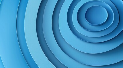 Poster - paper layer circle blue abstract background. curves and lines use for banner, cover, poster, wallpap
