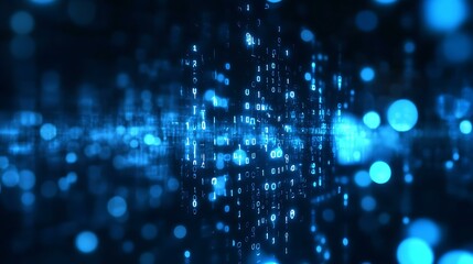 Abstract Binary Code Illustration Background