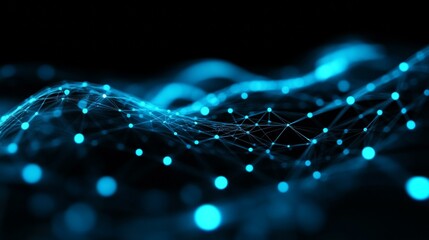 Abstract Network Wave Illustration