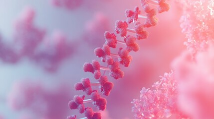 Poster - A conceptual diagram illustrating CRISPR gene editing in genetic engineering, with a focus on precision and innovation, plus side copy space