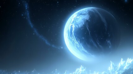 Wall Mural - celestial planet in the vast space