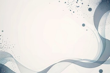 Poster - Abstract background with flowing lines and dots.