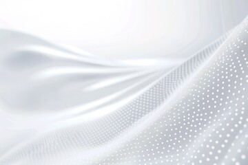 Poster - Abstract white wave with dotted texture. Modern, elegant background.