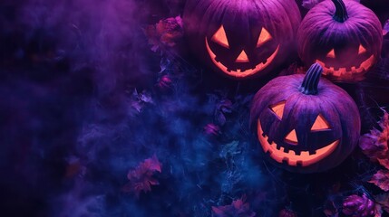 Canvas Print - funky halloween 2023 sales banner background with copy space, top view