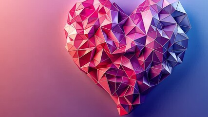 Poster - This colorful heart design in pink and purple, ideal for a romantic theme.