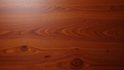 Wall Mural - Smooth mahogany wood surface with natural grain patterns
