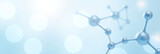 medical abstract background white light blue gradient features molecules web banner