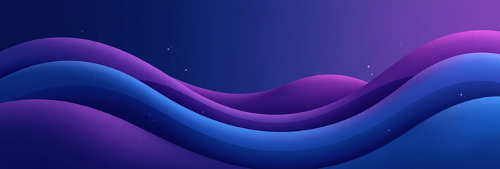 Wall Mural - smooth dark blue purple waves abstract background vector banner design element modern