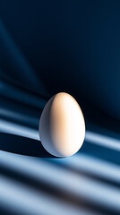 Poster - An abstract egg emerges from dramatic light and shadow, embodying minimalist beauty perfect for Easter reflections