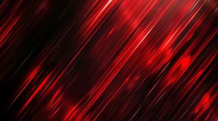 Poster - Dynamic Abstract Digital Artwork with Bold Black and Gradient Red Diagonal Stripes