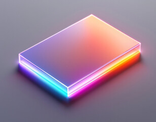 Canvas Print - Neon Glass Block