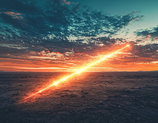 Canvas Print - Sunset Laser Beam