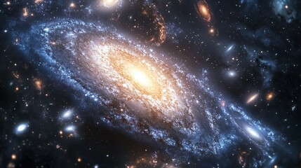 Wall Mural - stunning from the outer space horizon, where bright star clusters dominate the view, background wall