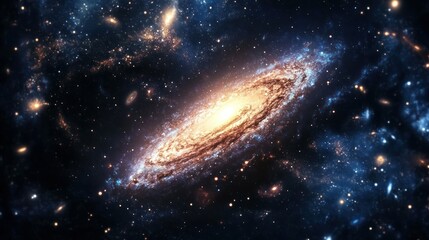 Wall Mural - stunning from the outer space horizon, where bright star clusters dominate the view, background wall