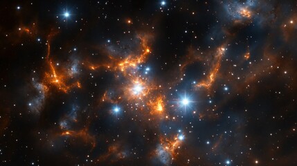 Wall Mural - stunning from the outer space horizon, where bright star clusters dominate the view, background wall