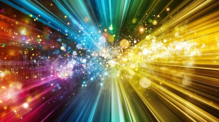 Wall Mural - Vibrant Light Effects with Soft Glow on Isolated Background