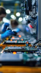 Poster - High-Tech Electronics Manufacturing Process with Circuit Boards