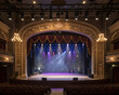© Alisa - Theater lighting stage entertainment background with Decorative lights, copy space