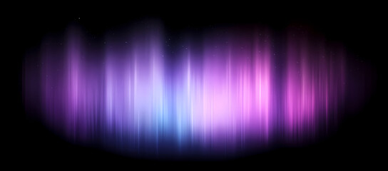 black background with a gradient of purple and blue, a glowing aurora borealis