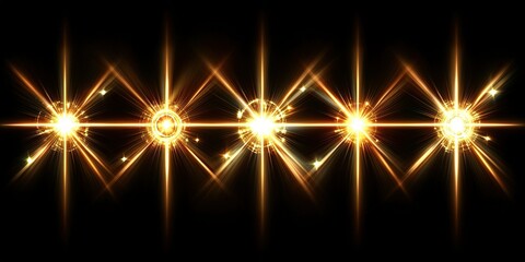 Poster - Bright light bursts create a dazzling display against a dark background for visual impact
