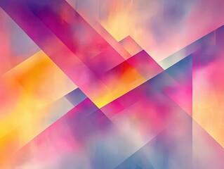 Poster - An abstract vector of overlapping pastel shapes with subtle gradients, Illustrat3, showcasing contemporary design elements.