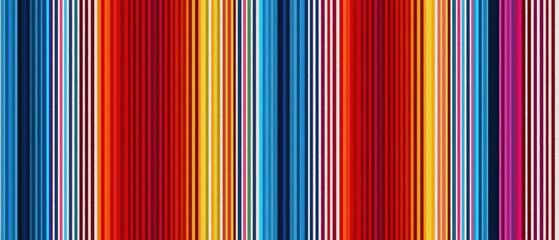 Blanket stripes seamless pattern. Background for Cinco de Mayo party decor or ethnic mexican fabric pattern with colorful stripes. Sarape design