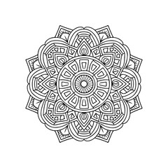 Wall Mural - Mandala Affirmations adult coloring book page for kdp book interior. Peaceful Petals, Ability to Relax, Brain Experiences, Harmonious Haven, Peaceful