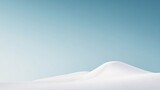 Minimalist Snow Dune with Blue Sky
