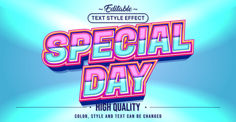 Poster - Editable text style effect - Special Day text style theme.