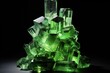 © Mykola - Kryptonite Crystal Mass in Green and Black - Bright and Colorful Stack of Lots