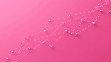 Poster - Abstract pink network connection graphic.
