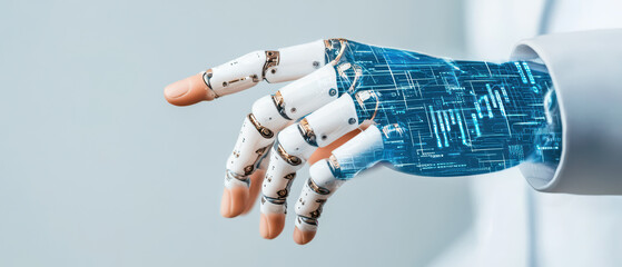 Poster - robotic hand with digital interface and circuitry design