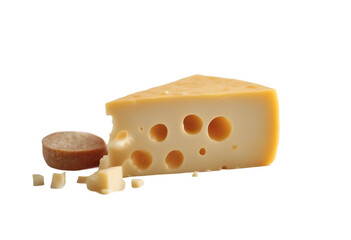 Concept of cooking eating with hard cheese isolated on transparent background