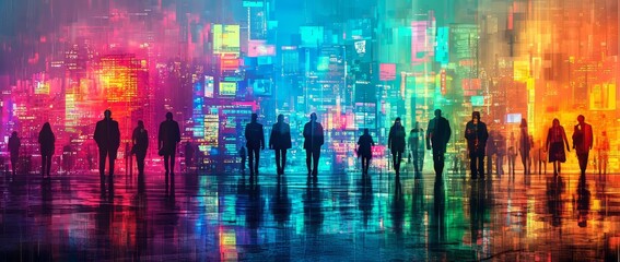 Aufkleber - A visual representation of the global network, connecting people online