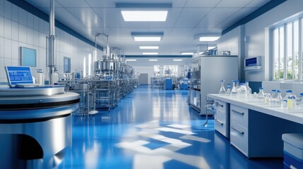 Poster - Modern Pharmaceutical Laboratory Clean Room Facility
